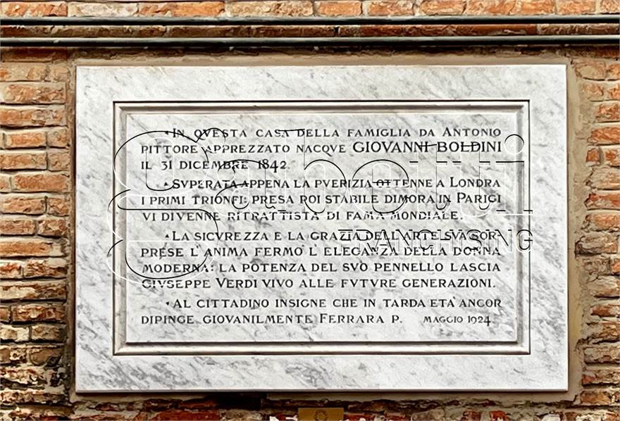 Targa commemorativa Giovanni Boldini